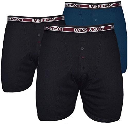 Brooklyn Big Size Mens Boxers Pack of 3 King Size Underwear for Plus Size 2XL - 8XL Soft Cotton