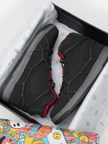 Image of The Souled Store Venom: Symbiote Men and Boys Black Lace Up High Top Sneakers