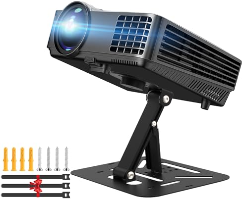 Image of 2-Be-Best Desktop Projector Stand, 1/4" Screw Foldable Desk / Wall / Ceiling Projectors Mount Stand, Adjustable Mini Projector Stand Compatible with Small Projectors for Home, Office, Outdoor