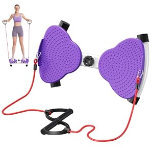 Torsion Disque de Taille, Twist Waist Disc Board avec cordon de serrage, équipement de fitness pour la maison,Appareil de torsion de la taille avec résistance réglable et fonction de massage