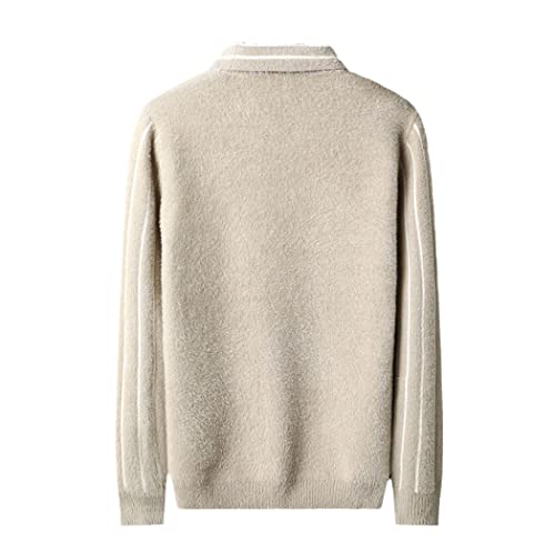 Pull japonais en tricot pour homme vêtement d'automne décontracté de couleur kaki - 3