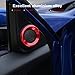Thenice for 10th Gen Civic Door Audio Speaker Rings Anodized Aluminum A-Pillar Loudspeaker Decorations Circle Trims for Honda Civic 2016 2017 2018 2019 2020 2021 -Red