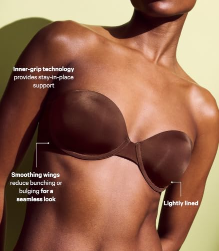 Victoria's Secret Invisible Lightly Lined Strapless Bra, Bras for Women, Marzipan, 38D - image 4