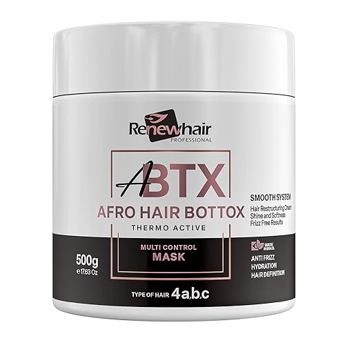 Renew hair Professional ROBTX AFRO Texture Release Treatment - Anti-Frizz Restructuring System for 4A, 4B, 4C Hair