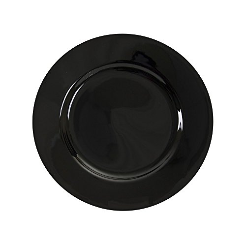 10 Strawberry Street Black Rim 7.75" Salad/Dessert Plate, Set Of 6, Black #TOP12