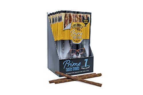 Cat Prime Taste Jerky - Cat Treats - Delicious Soft Cat Snack - 90% Meat - Irresistible Flavors - Special Box with 70 Sticks (Chicken)