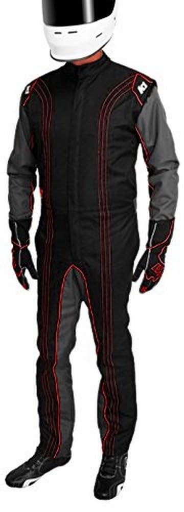 Photo 1 of 10-GK2-R-L CIK/FIA Level 2 Approved Kart Racing Suit (Red, Large) Red Large