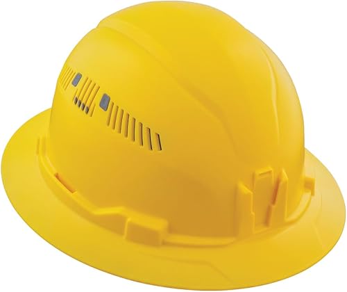Miniatura 7 de Klein Tools 60262 Hard Hat, Vented, Full Brim Style, Padded Self-Wicking Odor-Resistant Sweatband, Yellow