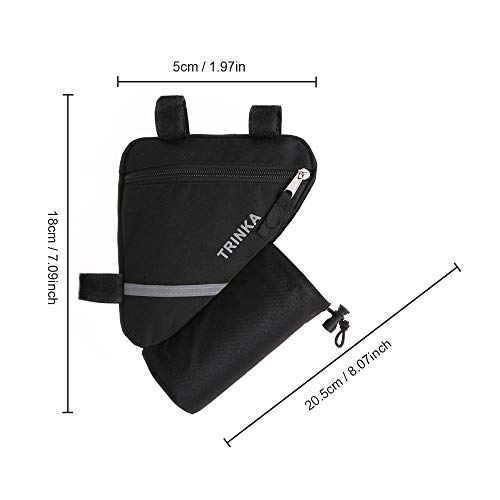 Andoer Bolsa para bicicleta Bolsa com estrutura frontal para bicicleta Bolsa para tubo de ciclismo B