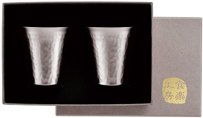 日本陶彩 Kasumi Titanium Cold Sake Cup 2-Piece Pasting Box