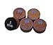 DDonglai 5PCS Packed Brown/Black Premium Laminated Billiard Cue Tips, Laminated Pool Cue Tips, Max Grip Power Cue Tips-S Hardness
