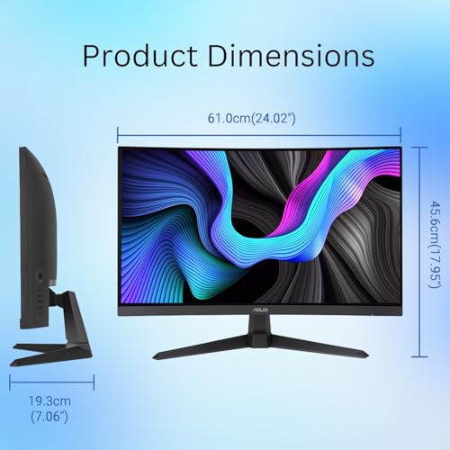 Image of ASUS TUF Gaming 27 inchCurved Monitor, FHD 1080p, 180Hz, 1ms (GTG), VA Display, 1500R Curvature, FreeSync, Extreme Low Motion Blur Sync, HDR Technology, DisplayPort, Dual HDMI, Height Adjustable