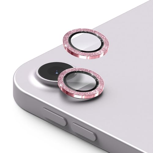 Luchantle 2 Set iPad 11 A16 Camera Lens Protector Bling Glitter Decoration High Definition lens 9H Hardness Anti-Scratch Case Friendly (Glitter Pink)