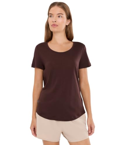 Icebreaker Womens, Merino 125 Cool-Lite™ Sphere Short Sleeve Scoop Tee, Bittersweet, X-Small