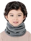 GOT Sports Kids Neck Warmer - Polar Fleece Ski Mask for Boys Girls - Double-Layer Winter Scarf for Skiing (Gray, 3-6)
