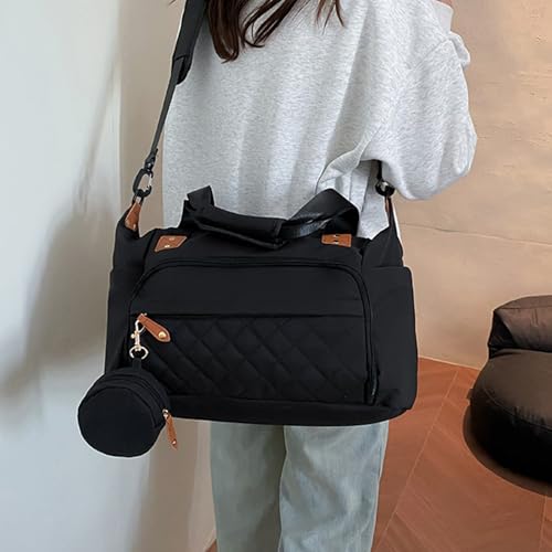 Sac à langer de voyage noir idéal pour le camping et la randonnée avec bébé