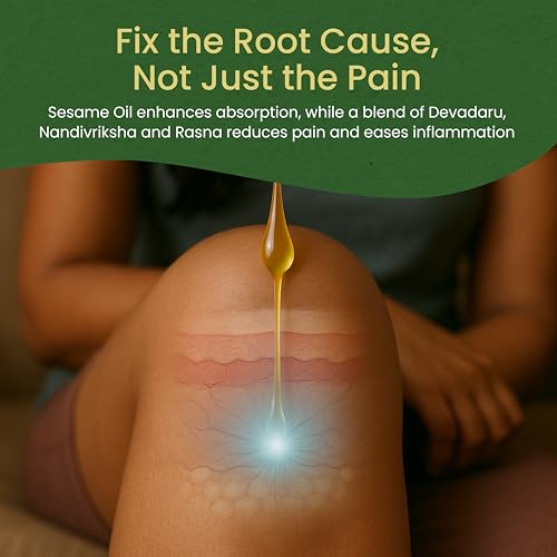 Kerala Ayurveda Myaxyl Oil | Ayurvedic Pain Relief Oil for Back Pain, Knee Pain, Joint & Muscle Pain | Fast-Absorbing, Non-Greasy Formula | 200ml