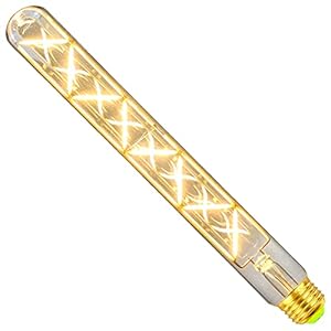TIANFAN Edison Klassieke Lange Reageerbuis T28 300mm Zigzag Ontwerp Rechte Led Gloeidraad 6 W Dimbare Specialiteit Decoratieve Gloeilamp (Clear)