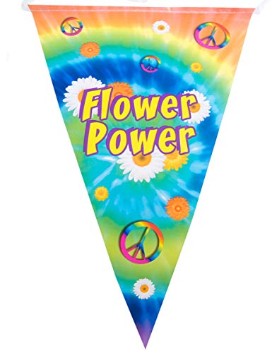 Guirlande fanion hippie 5 m - Multicolore - Taille Unique