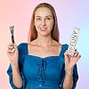 Brocha de Maquillaje y Base, Herramienta Mezcladora de Microfibra | Kabuki plano de doble punta para base + brocha angular para corrector. Cerdas de microfibra de cristal 7