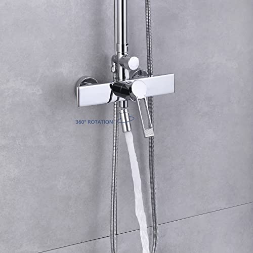 Robinet de douche haut de gamme avec ensemble de douche murale fini premium - 2