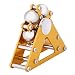 Gyroscope, Yellow Aluminum Alloy Wheel Gyro with Tripod Decompression Toy Desktop Display Decoration Gift for Kids Adult