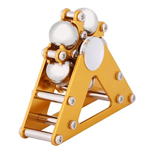 Gyroscope, Yellow Aluminum Alloy Wheel Gyro with Tripod Decompression Toy Desktop Display Decoration Gift for Kids Adult