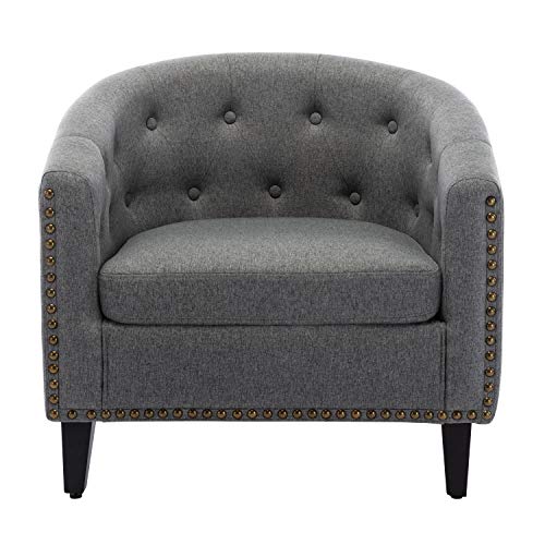 Fanye Upholstered Accent Chair Barrel Armchair & Sofachair, Living Room Deep Seat Leisure Sofa Armchair Single Sofachair For Home Bedroom Apartment Furniture Sets #TOP1