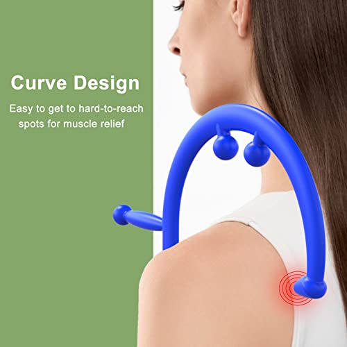 Bvn Trigger Point Massager For Neck Back Detachable Manual Shoulder Massager For Pain Relief Deep Tissue, Pressure Point Massage Tool, Muscle Hook, Muscle Knot Remover, Massage Cane, Self Massager #TOP4