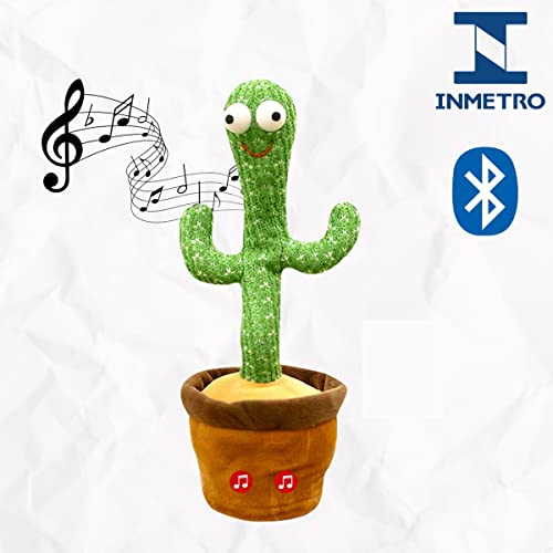 Cacto Dançante Bluetooth Falante Tik Tok Toca Música Repete Fala Brinquedo Led Estilo:Sem Roupa