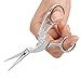 Naroote Crane Tailor Scissors, Crane Scissors, Lovely and Attractive to Use Small Things Silk Wadding Manicure Hair for Cutting Eyebrow Nose(Large Silver)