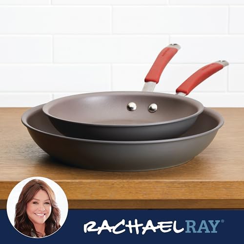 Rachael Ray 87633 Cucina Hard Anodized Nonstick Frying Pan Set / Fry Pan Set / Hard Anodized Skillet Set - 9.25 Inch and 11.5 Inch, Gray by Rachael Ray - Image 7