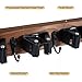 FunCee Broom Holder Wall Mount With 5 Slots & 4 Hooks，Rustic Wood Broom & Mop Hanger，Wall Mounted Garden & Garage Tool Storage Organizer Rack for Closet Laundry Room or Kitchen Wall Decor