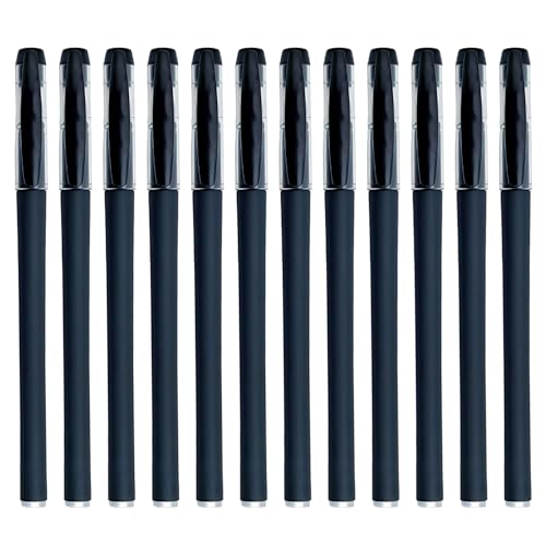 24 bolígrafos gel 0.5 mm punta fina tinta negra