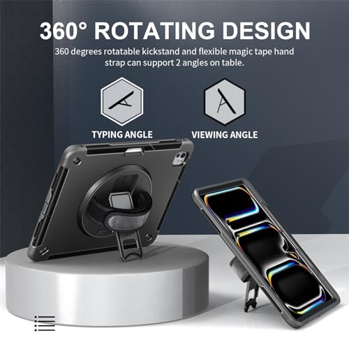 Funda iPad Pro 13 2024 M4 rugerizada con soporte y protector 4
