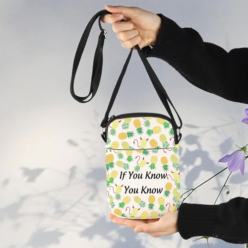 MNIGIU Funny Pineapple Shoulder Bag Upside Down Pineapple Crossbody Bag Swinger Gift Party Gift3
