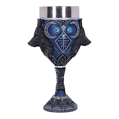 Nemesis Now Wolf Moon Goblet, Blue, 19.5cm - Image 4