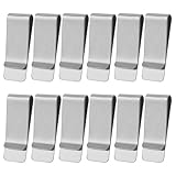 12 PCS Stainless Steel Money Clip Metal Money Clip for Men Slim Cash Clip Portable Credit Card Clips Small Bill Clip Pocket Clip Minimalist Money Holder for Cash Receipt Credit Card (Silver)