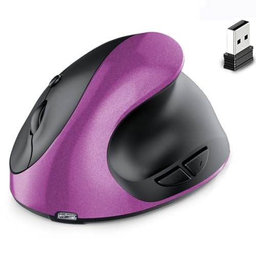 Bloepum Rechargeable Dual Mode USB 2.4G Wireless + Bluetooth Mouse Vertical Ergonomic Optical Mice for Computer Notebook -  500768832A4