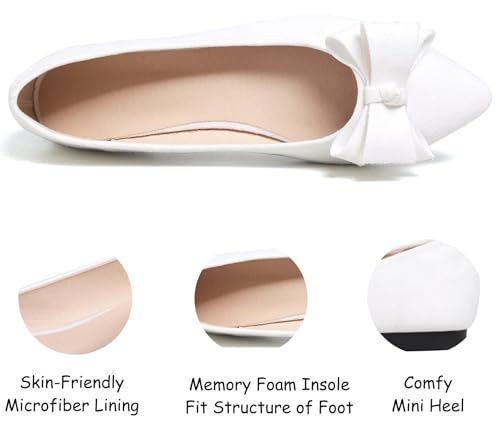 Image of SAILING LU Women's Bow-Knot Pointed Toe Ballet Flats