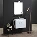 Kiamami Valentina Mobile Bagno da 60 CM con LAVABO E Specchio Bianco | Square