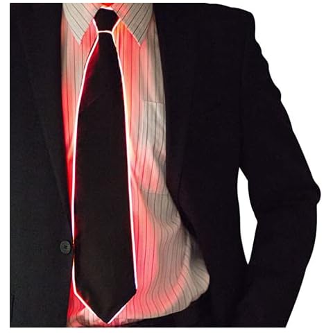 LED-Krawatte Leuchtkrawatte Glühen Leuchtkrawatte Neon Led Krawatten LED Leuchtkrawatte Coole Neuheit Krawatte Cover