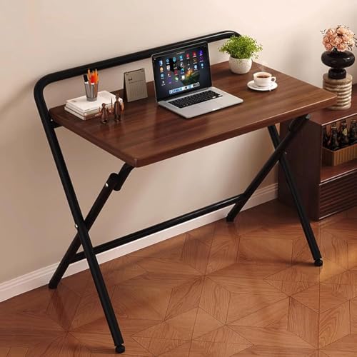 Escritorio plegable, mesa compacta para computadora con diseño plegable para oficina en casa y estudio, no requiere montaje