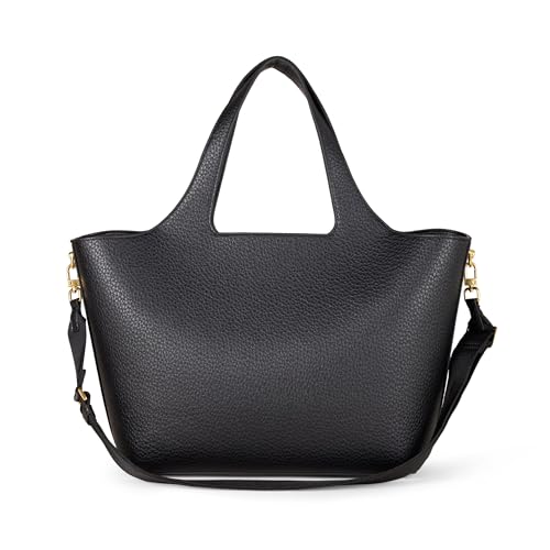 Amazon Essentials Women's Soft Crossbody Tote Bag, Black, One Size