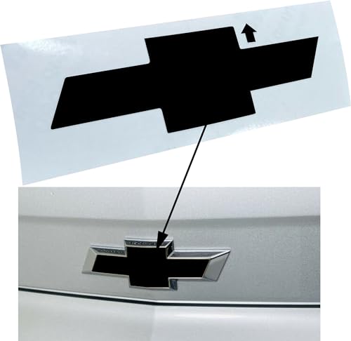 Rear Bowtie Emblem Overlay Decal - Fits 2010-2013 Camaro LS, LT, RS, SS - (Color: Gloss Black)