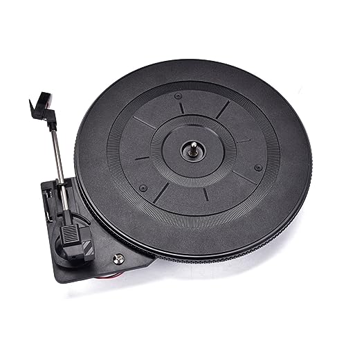 Hemobllo Tocadiscos Tocadiscos Vinyl Records Record Player Vinyl Tocadiscos Ajustable Placa giratoria Accesorios de Audio portátil Tocadiscos Vintage de 28 cm. Accesorios de vídeo Black