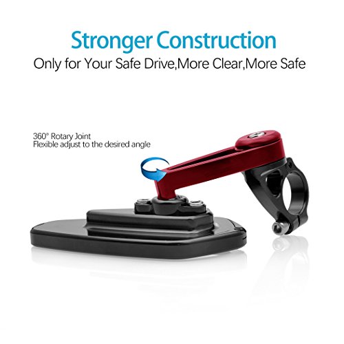 Mzs Bar End Mirrors 7/8 Universal Motorcycle Rear View Mirror Standard Hollow Side Red Compatible With Street Sport Naked Road Bike Cruisers Touring Scooter #TOP4