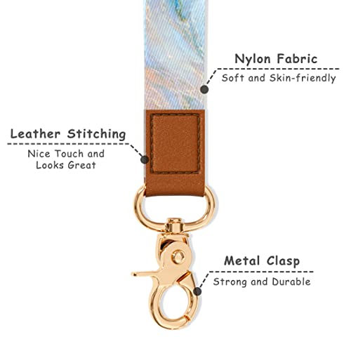 Image of Wrist Lanyard Key Chain, Cute Wristlet Strap Keychain Holder for Women Men Car Keys ID Badges Card Wallet Phone Camera