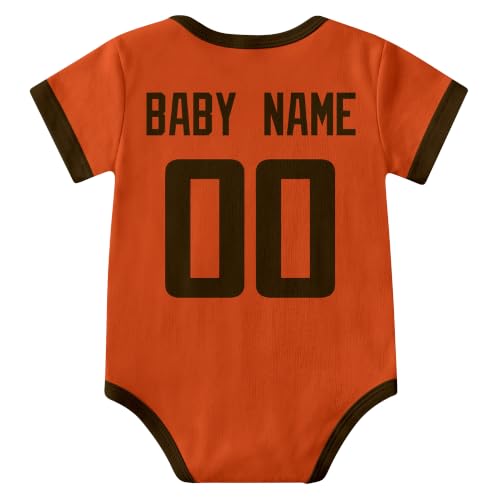 Image of KREDE Baby Clothes Custom Short Sleeves for Baby Boy Gifts | Custom Bodysuit with Number Name Gifts for Baby