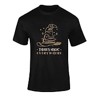 Embrace your magical side with this enchanting tee, inspired by the wizarding universe. Crafted from premium 100% ringspun semi-combed cotton ensuring breathability and comfort. Features a robust ribbed collar, ensuring a snug fit that retains its sh...